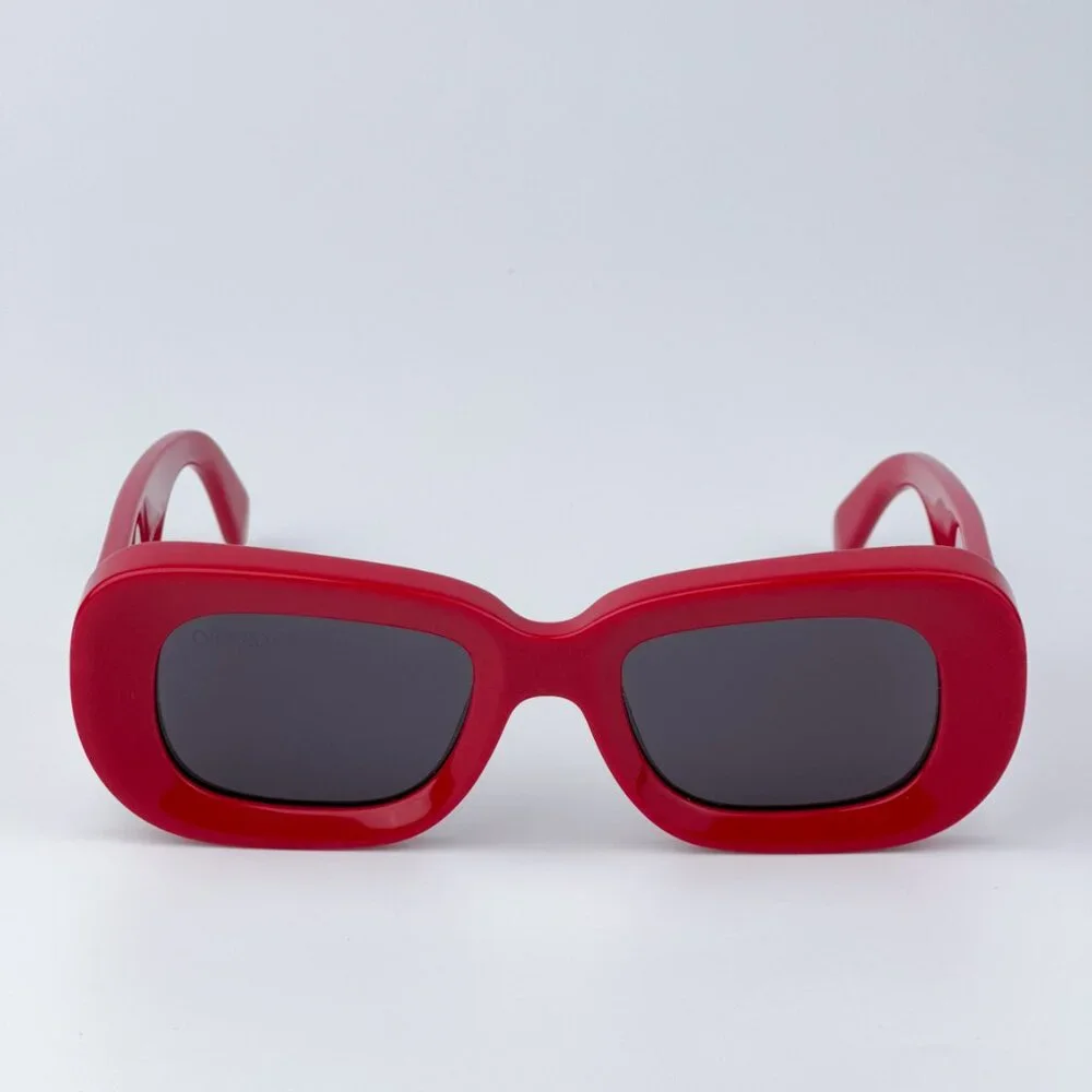 Off-White CARRARA 507 BRAND NEW Sunglasses Red Dark Grey Unisex Rectangular